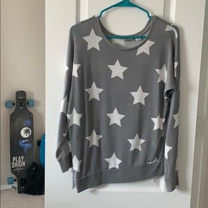 Grey star long sleeve top